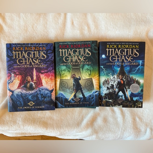 Rick Riordan Greek Mythology Novels Book Set Magnus Chase Series Bundle of 3 - Picture 1 of 7